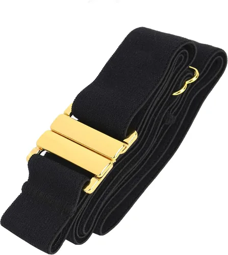 Miniatura 107 de Cinturón elástico ajustable – Cinturones para mujer, cinturón de cintura antideslizante, sin mostrar hebilla plana para mujer