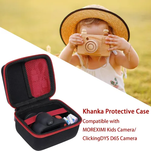 Miniatura 8 de khanka Funda de transporte rígida de repuesto para cámara MOREXIMI para niños, cámara digital, solo funda (negro)