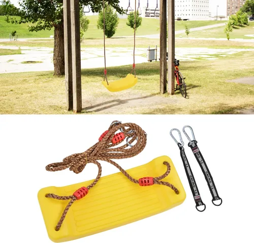 Miniatura 7 de Columpio de árbol, juego de columpios al aire libre para niños, asiento con cuerda antideslizante resistente al desgaste, columpios colgantes