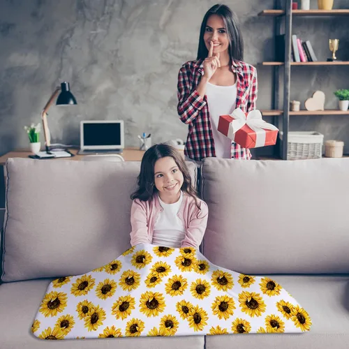 Miniatura 6 de Nuanchu 1 manta de sublimación para bebé de 31 x 47 pulgadas, manta de sublimación blanca personalizada de franela suave ligera para vacaciones