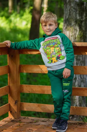Miniatura 4 de Teenage Mutant Ninja Turtles Conjunto de sudadera con capucha y pantalones de forro polar, tallas para niños pequeños y grandes (2T - 18-20)