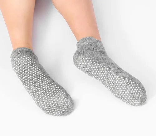 Miniatura 6 de Calcetines de agarre para mujer, pilates, yoga, calcetines de hospital antideslizantes con pinzas para mujer, calcetines adhesivos con cojín
