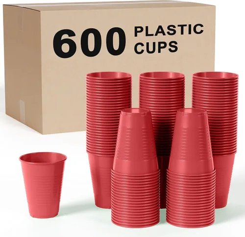 Miniatura 28 de Party Solids Vasos de plástico negros - 12 onzas, paquete de 100