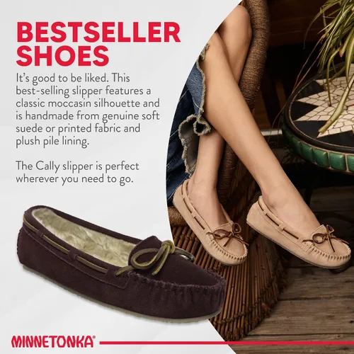 Miniatura 3 de Minnetonka - Pantuflas Cally de pelo sintético para mujer