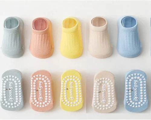 Miniatura 2 de Calcetines de algodón antideslizantes de corte bajo para niños y niñas