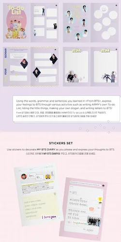 Miniatura 7 de My BTS Diary - Comprender verdaderamente los mensajes coreanos de BTS, mercancía oficial de BTS, paquete de libro conceptual de BTS Journal, aprende