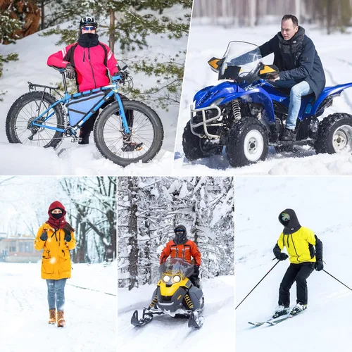 Miniatura 7 de C CALOICS Máscara de esquí de invierno pasamontañas para clima frío resistente al viento máscara facial para hombres y mujeres esquí lancha de nieve