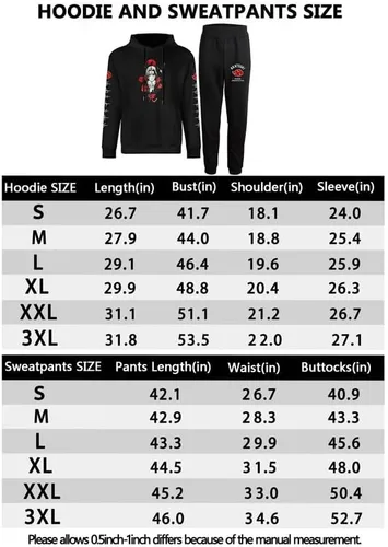 Miniatura 7 de MIOBER Anime - Conjunto de sudadera con capucha y pantalones deportivos de manga larga para hombre y mujer