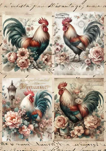 Miniatura 28 de Papel de arroz para decoupage A4, papel vintage para decoupage, papel vintage (Highland de Navidad - 2 hojas)