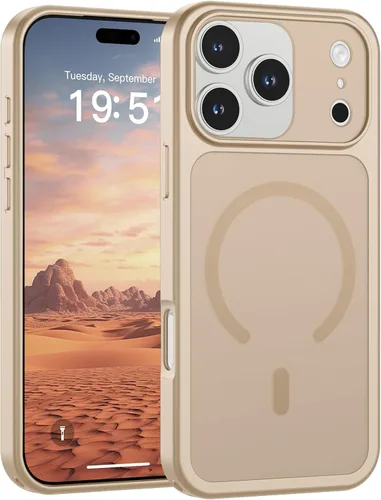 Miniatura 73 de SUPFINE Funda magnética para iPhone 11 Pro Max (compatible con MagSafe) (protección contra caídas de grado militar), delgada, translúcida mate, a
