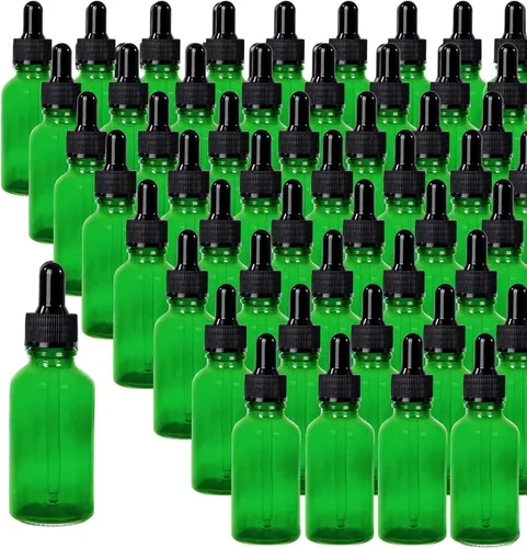 Miniatura 17 de Paquete de 48 Botellas Cuentagotas de Vidrio Transparente de 1 oz, Botellas Cuentagotas con Cuentagotas de Vidrio para Aceites Esenciales, Perfumes