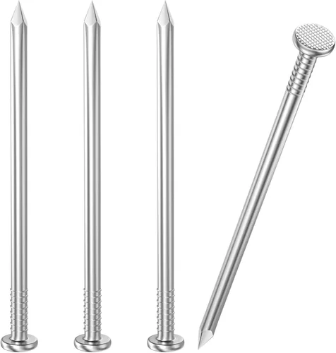 Miniatura 16 de VGBUY 360 piezas de clavos de hardware de acero inoxidable, clavos de cabeza plana de 1-1/2 pulgadas para colgar cuadros, clavos para colgar Plateado