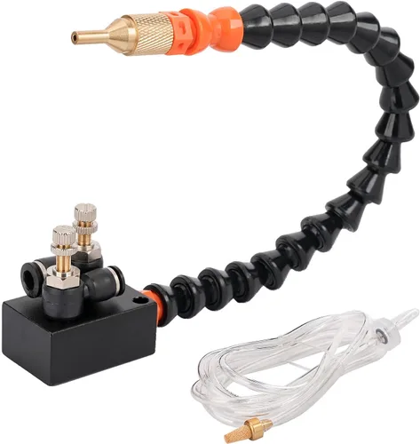 Miniatura 8 de 1/4" Rociador de Refrigerante con Base Magnética, Aerosol de Refrigeración CNC para Fresadora y Torno de Metal, Sistema de Lubricación por