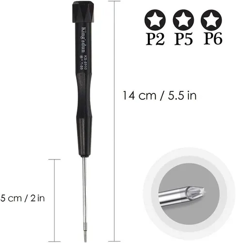 Miniatura 4 de Juego de 3 destornilladores Pentalobe, Uacen 5 Point 0.8 1.2 1.5 Juego de destornilladores de precisión o P2 P5 P6 o TS1 TS4 TS5 para Apple iPhone