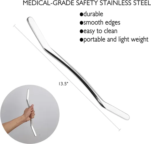 Miniatura 2 de Gua Sha - Herramienta de masaje para raspado, barra larga para músculos grandes, gran movilización de tejidos blandos, 13.5 pulgadas de largo (C)