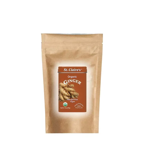 Miniatura 10 de Pastillas Herbales Orgánicas de St. Claire, (Jengibre, lata de 1.5 onzas, paquete de 3) Sin gluten, veganas, sin OMG, a base de plantas, sin
