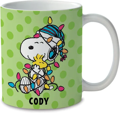 Miniatura 15 de Current Peanuts Snoopy & Woodstock - Taza de cerámica personalizada – Taza de café segura para microondas de 11 onzas, bonitas tazas de personajes