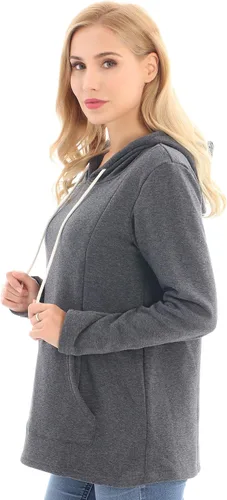 Miniatura 9 de Bearsland - Sudadera de lactancia y maternidad para mujer, con bolsillos y capucha