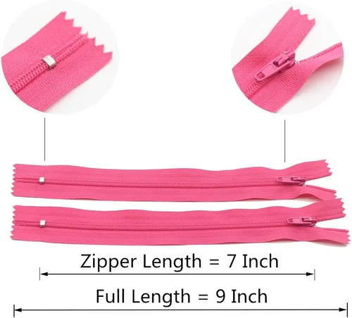 Miniatura 3 de YaHoGa 100 cremalleras de nailon de 7 pulgadas (7.1 in) para costura, cremalleras de nailon a medida, 20 colores (7 pulgadas, 100 unidades)