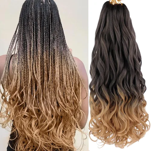 Miniatura 52 de Unionbeauty - Cabello rizado francés trenzado de 10 pulgadas, trenzas rizadas estilo Bob francés, cabello de ganchillo, 8 paquetes de trenzas