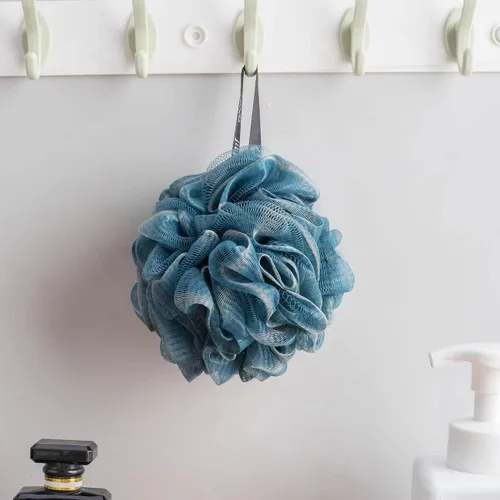 Miniatura 2 de Esponja de lufa azul oscuro para baño y ducha, accesorio de baño para el cuidado de la piel para hombres y mujeres, 50g (1 paquete)