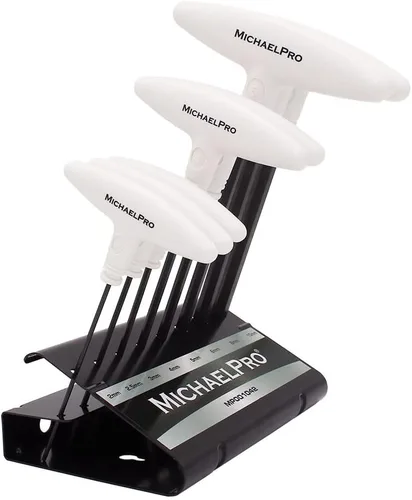 Miniatura 6 de MichaelPro MP001044 - Juego de llaves Allen de extremo de bola con mango en T de 8 piezas, juego de llaves hexagonales métricas