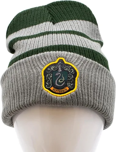 Miniatura 3 de Culturefly Harry Potter House - Gorro de rayas prémium con parche en la cresta, 5-8