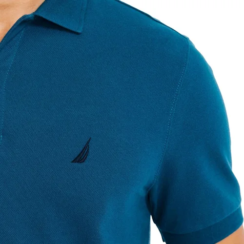 Miniatura 3 de Nautica playera polo clásica de mangas cortas, color sólido, para hombre