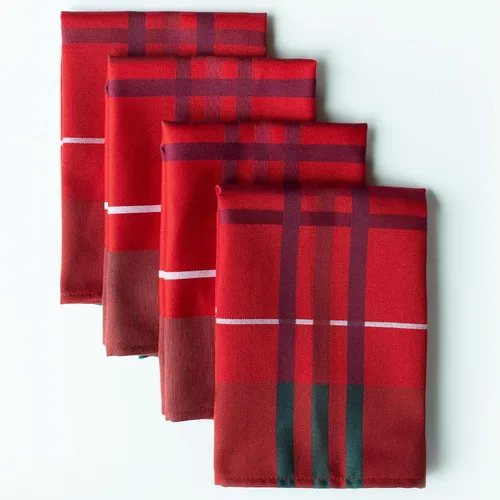 Miniatura 5 de Benson Mills Mantel de tela tejida teñida con hilo pesado, para entretenimiento navideño, invierno y Navidad