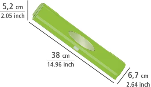 Miniatura 8 de WENKO Organización y almacenamiento de papel de aluminio recargable, dispensador de papel de aluminio y plástico con cortador deslizante