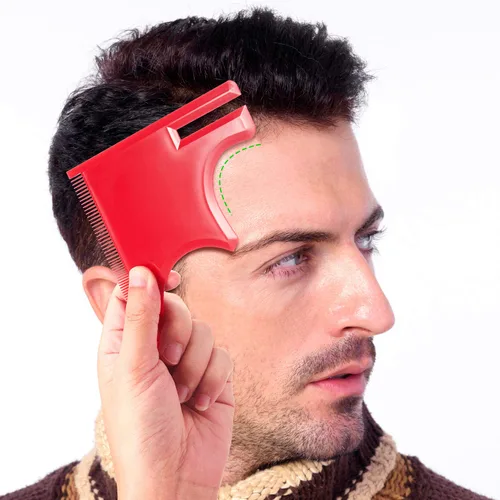 Miniatura 4 de 2 piezas de guía de barba, herramientas de plantilla de modelado, línea de bigote, plantilla de línea de cabello, corte de barba, moldeador