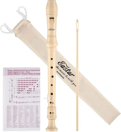 Miniatura 9 de Eastar Grabadora soprano para principiantes y niños, estilo barroco, grabador de llaves C, instrumento ABS clásico de 3 piezas con kit de limpieza