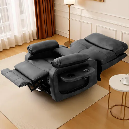Miniatura 9 de Sillón reclinable eléctrico de doble motor para adultos y personas mayores, silla elevadora de posición infinita con calor y masaje, portavasos