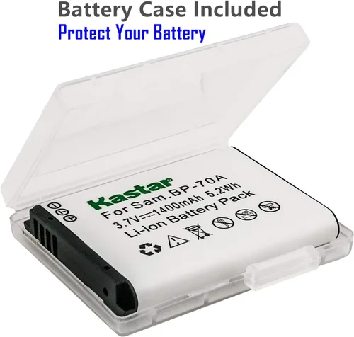 Miniatura 5 de Kastar Battery 2x & Travel Charger for Samsung BP-70A BP70A ST95 ST100 ST150F ST700 ST6500 SL50 SL600 SL605 SL630 WB30F WB35F WB50F ES70 ES80 MV800
