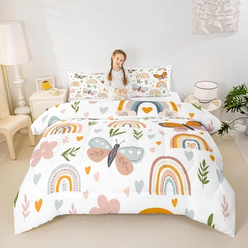 Miniatura 8 de Juego de ropa de cama Happy Camping de Homewish, tamaño individual, con diseño de osos cazadores y pinos, para niños, hombres, adultos, decoración