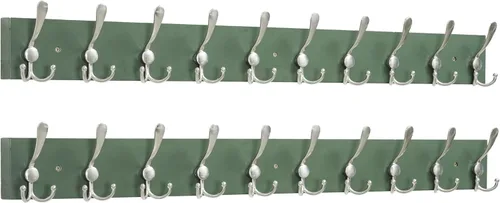 Miniatura 42 de SKOLOO Perchero de pared montado en la pared de estilo rústico: Perchero de pared de pino de madera auténtica de 40,6 cm de orificio a orificio