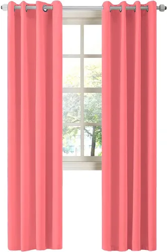 Miniatura 126 de LA PALMA Cortinas opacas con aislamiento térmico y ojales, para sala de estar, dormitorio, paquete de 2 paneles