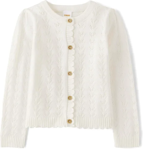 Miniatura 26 de Gymboree - Cárdigan de manga larga con botones frontales para bebés y niñas pequeñas Blanco