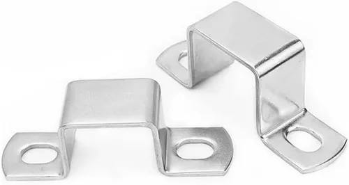 Miniatura 3 de Abrazaderas de tubo cuadrado de acero inoxidable 304 de 0.984 in de 0.984 in para sistemas de plomería de conductos de tubería de agua/puerta