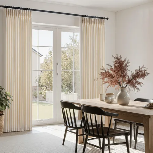 Miniatura 4 de 2 paneles de cortinas plisadas de lino beige de 84 pulgadas de largo, para dormitorio y sala de estar, cortina plisada con ganchos y pestaña trasera