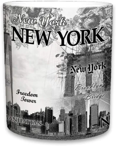 Miniatura 2 de Sweet Gisele Tazas de la ciudad de Nueva York Taza de cerámica NYC Taza de café del horizonte del centro de Manhattan Edificio Empire State