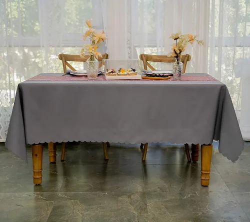 Miniatura 19 de JYFLZQ Mantel redondo negro de 70 pulgadas para mesas de 4 pies, lavable a máquina, duradero, tela de poliéster gruesa, para fiestas, banquetes