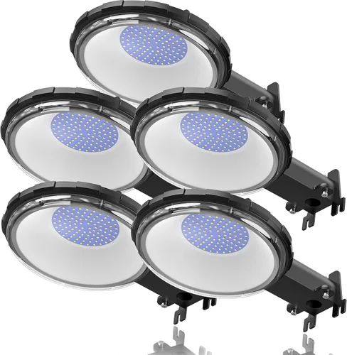 Miniatura 12 de Viugreum Paquete de 2 luces LED de granero de 100 W, 12000 lm, iluminación exterior del anochecer al amanecer, luz de jardín IP65 impermeable 5000 K
