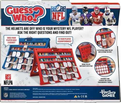 Miniatura 2 de Adivina quién? Juego de mesa edición NFL Juego de mesa NFL oficialmente licenciado para niños y familias A partir de 6 años 2 jugadores 15