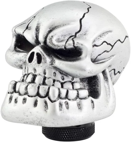 Miniatura 10 de Pomo para palanca de cambios automática con forma de calavera, color negro
