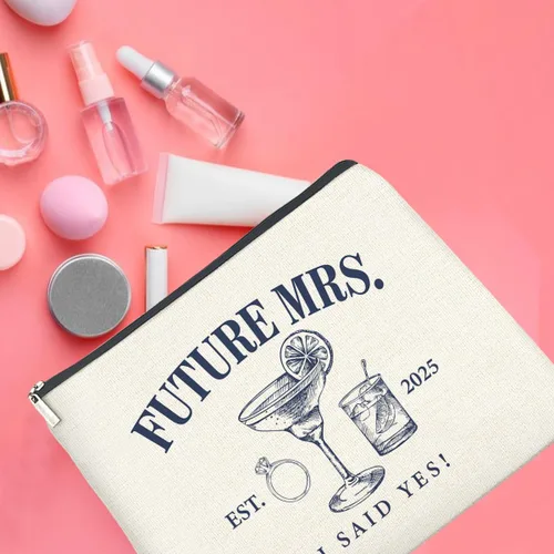 Miniatura 5 de Bolsa de maquillaje floral humor, regalos para mujer, B