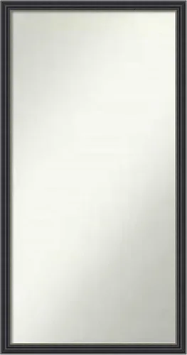 Miniatura 169 de Amanti Art Espejo de baño negro para sobre fregadero, 22 x 22 pulgadas, espejo de tocador cuadrado estrecho negro Avon, marco de madera casual