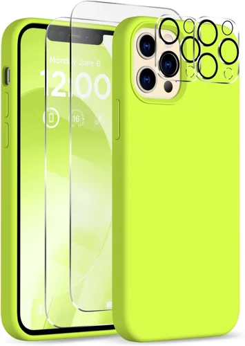 Miniatura 21 de Funda para iPhone 12 Pro Max, [2 protectores de cámara + 2 protectores de pantalla], funda protectora de silicona de cuerpo completo a prueba