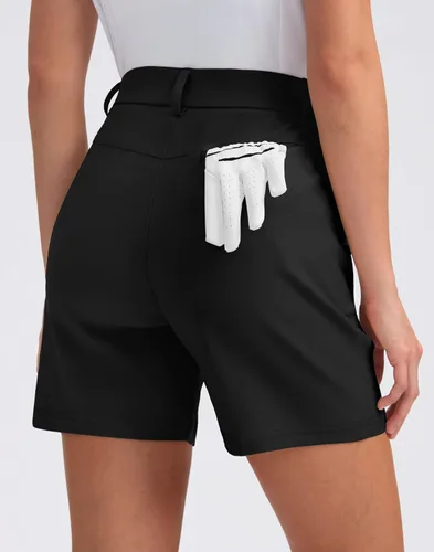 Miniatura 2 de G Gradual Pantalones cortos de golf de 5 pulgadas para mujer, elásticos, ligeros, para senderismo, con bolsillos, pantalones cortos casuales