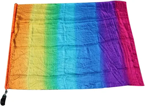 Miniatura 16 de Winged Sirenny Bandera de seda giratoria fluida de 32 pulgadas, pancarta de alabanza de la iglesia, adoración profética, adoración y danza